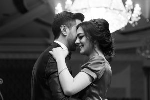 grayscale photography of dancing couple