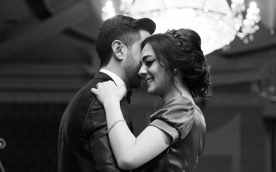 grayscale photography of dancing couple